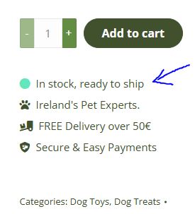 Mutz Nutz product page showing stock, delivery and secure-payment signals